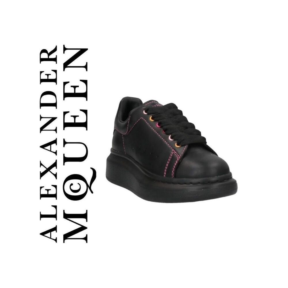 NEW! ALEXANDER McQUEEN Kids Oversized Leather Sneakers US10.5 EU28.5 UK9.5
